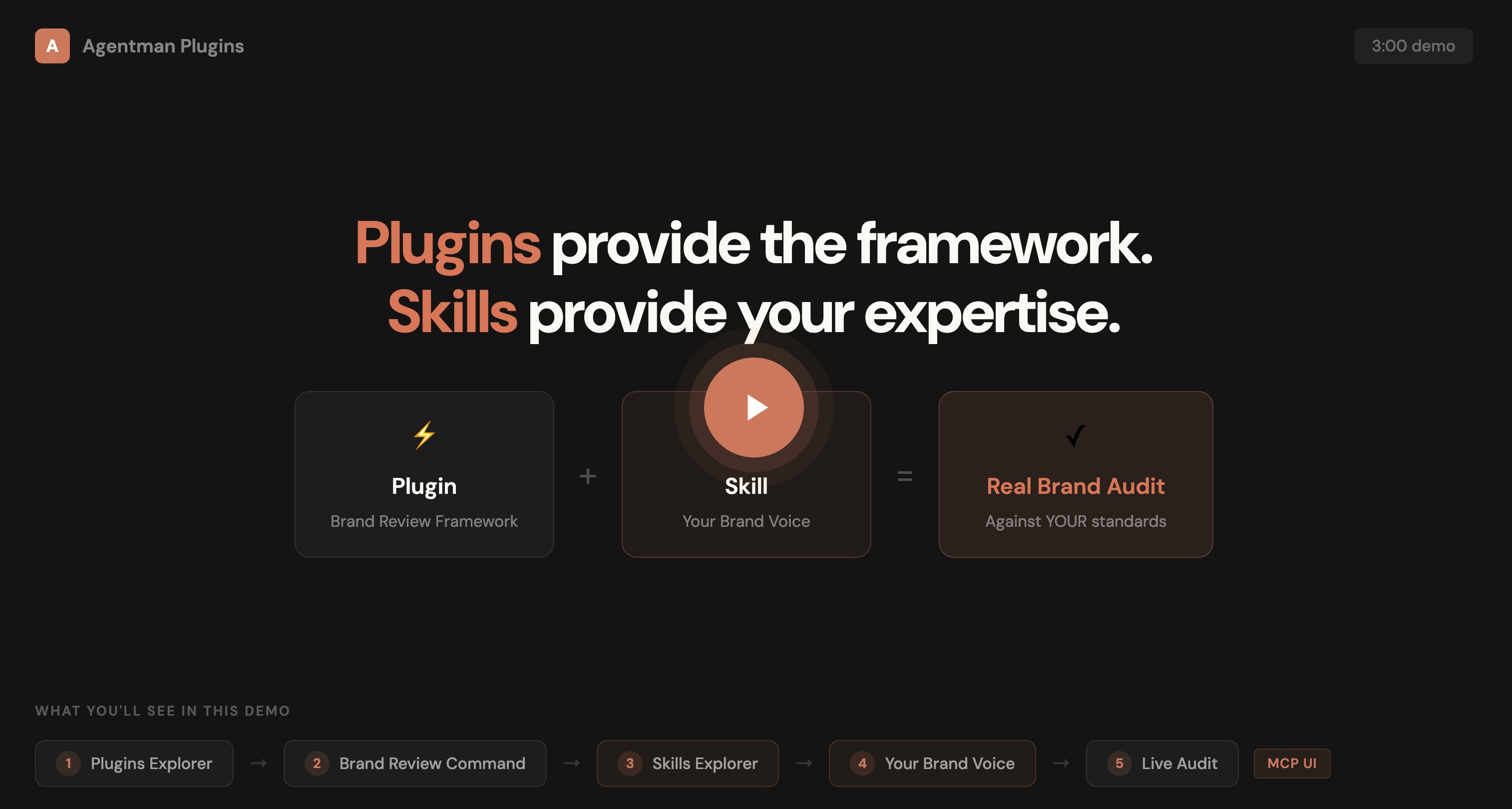 Agentman Plugins demo video